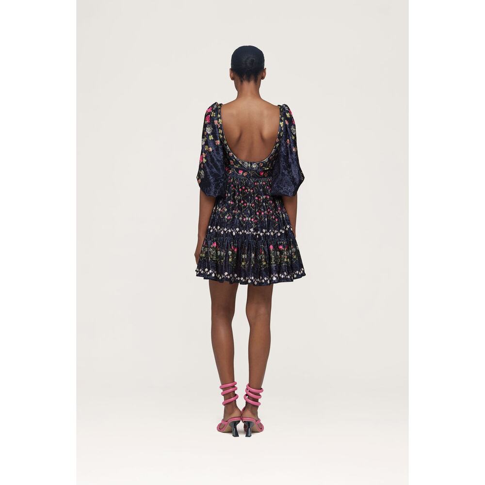 Agua Bendita Delirio Trebol Multicolored Floral Mini Dress Size: S - Picture 2 of 12